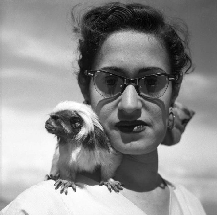 Woman and pet, 1957.